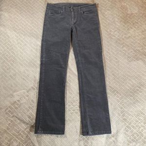 Patagonia Womens 29 Corduroy Jeans Gray Straight Leg Organic Cotton Stretch